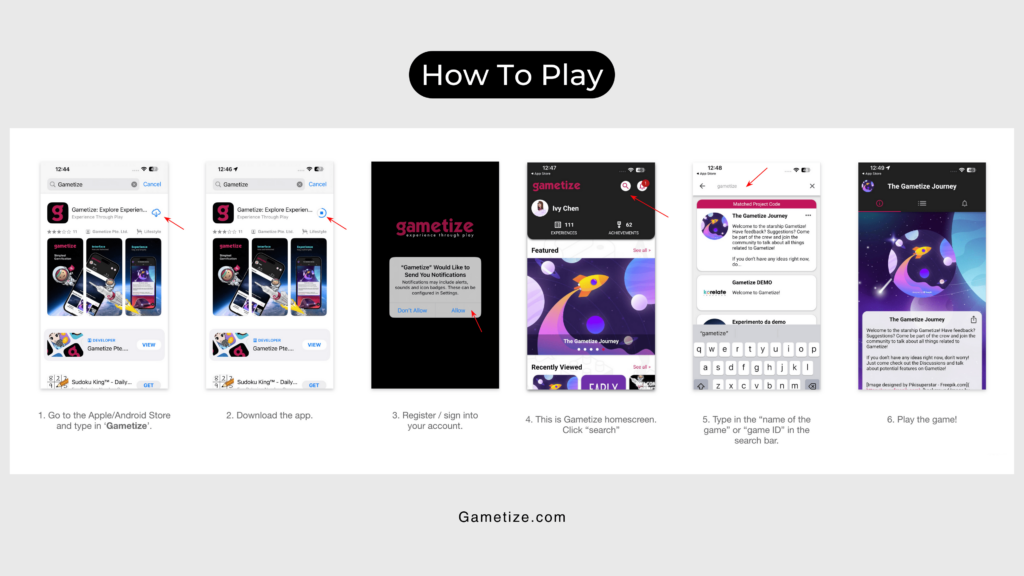 How To Play Gametize