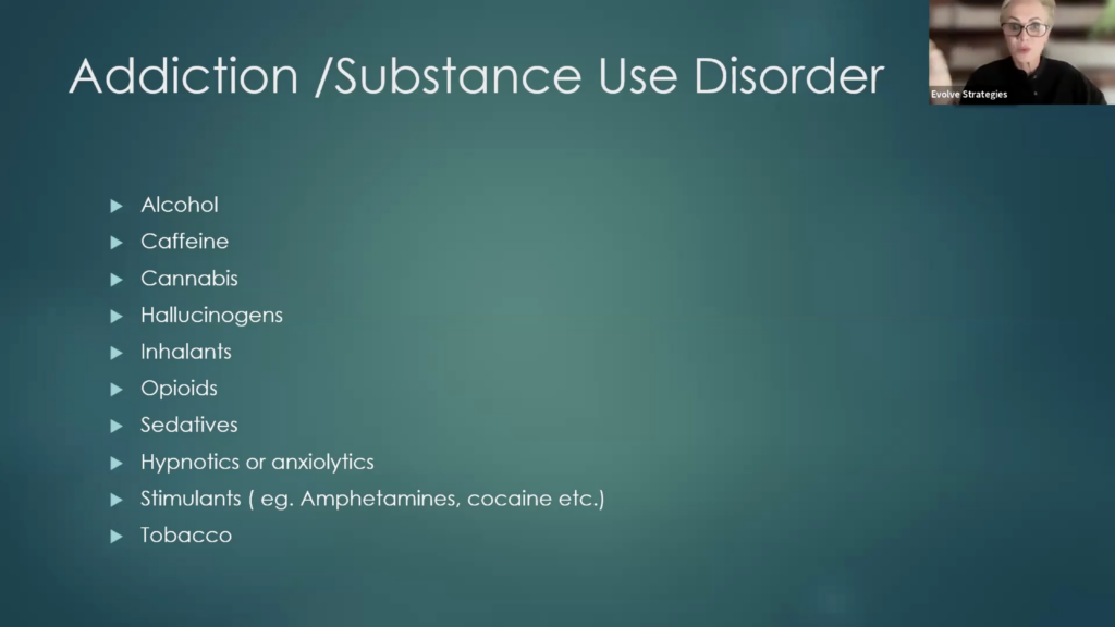 Addiction Workshop - Substance Used Disorder